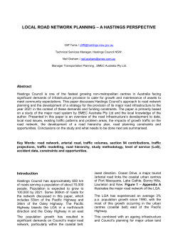 LOCAL ROAD NETWORK PLANNING &ndash; a hastings