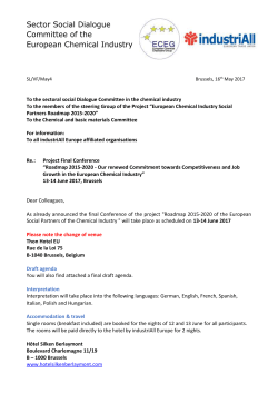 SL/VF/May4 Brussels, 16th May 2017 To the sectoral social