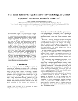 Case-based behavior recognition in beyond