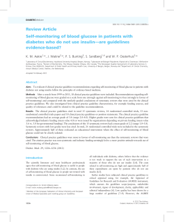 Selfmonitoring of blood glucose in patients with diabetes who do not