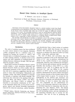 Biaxial Color Centers in Amethyst Quartz