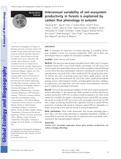 Interannual variability of net ecosystem productivity in forests is