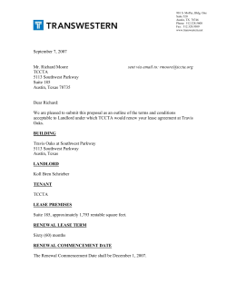 Transwestern Lease Proposal