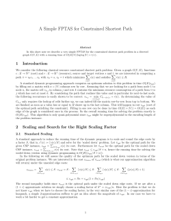 A Simple FPTAS for Constrained Shortest Path - fmi.uni