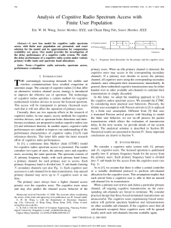 Analysis of Cognitive Radio Spectrum Access with Finite User