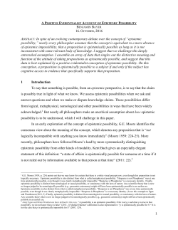 The positive evidentialist account of epistemic possibility