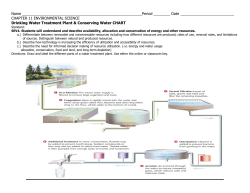 CHART: Drinking Water Treatment Plant, C.11 TEACHER COPY