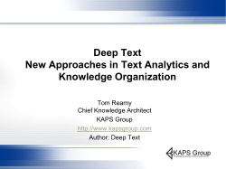 Deep Text - KAPS Group