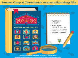 Chesterbrook Academy Summer Camp 2017 Weekly Themes