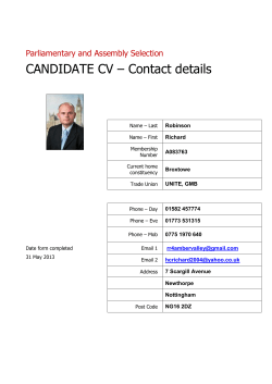 Parliamentary and Assembly Selection