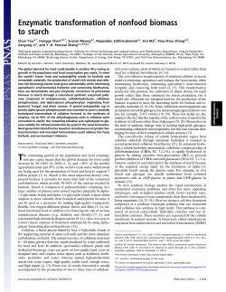 Enzymatic transformation of nonfood biomass to starch