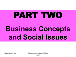 PART TWO Business Concepts and Social Issues