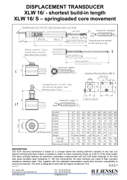 DISPLACEMENT TRANSDUCER XLW 16/ - shortest build