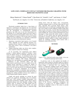 LOW-COST, COMPLIANT CONTACT SENSOR FOR