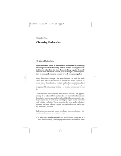 Choosing Federalism - Forum of Federations