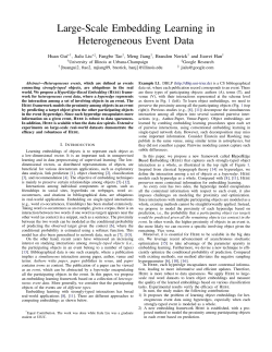 Large-Scale Embedding Learning in Heterogeneous Event Data