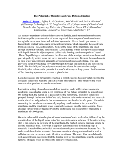 The Potential of Osmotic Membrane Dehumidification