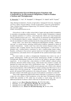 The Quinoprotein Glycerol Dehydrogenase Functions with