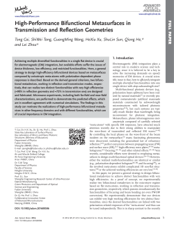 Performance Bifunctional Metasurfaces in Transmission and