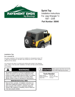 Pavement Ends Soft Hard Tops Installation Instructions