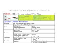 Optical and Electrical characteristics RLM650