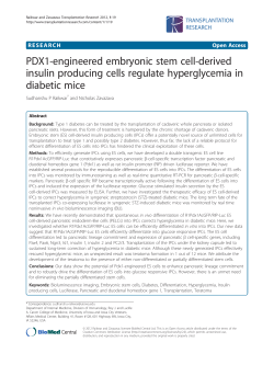 PDX1-engineered embryonic stem cell