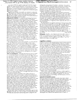 Cognitive science. - Northwestern University