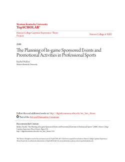 The Planning of In-game Sponsored Events and