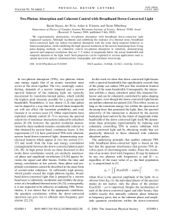 Two Photon Absorption and Coherent Control with Broadband