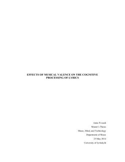 effects of musical valence on the cognitive processing of lyrics