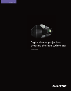 Digital cinema projection: choosing the right
