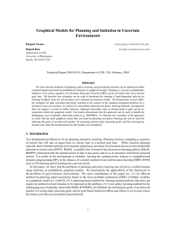Graphical Models for Planning and Imitation in