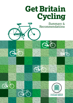 Get Britain Cycling - Party Parliamentary Cycling Group