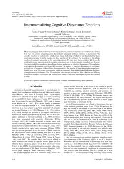 Instrumentalizing Cognitive Dissonance Emotions