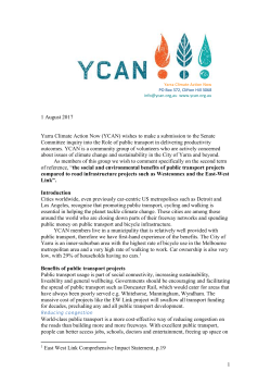Senate Hearing Submission - Yarra Climate Action Now