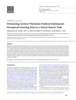 Pretraining Cortical Thickness Predicts
