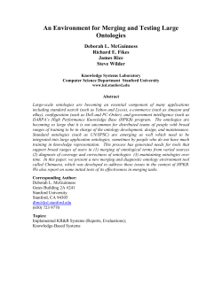 An Environment for Merging and Testing Ontologies