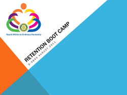 Retention Boot Camp: Closing the Back Door
