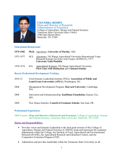 chandra reddy - Tennessee State University