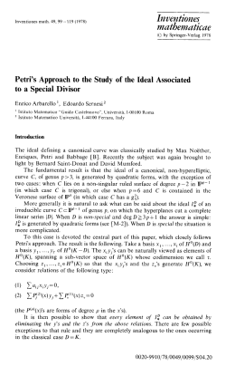 Petri`s approach to the study of the ideal associated