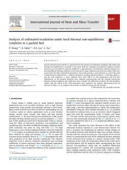 Analysis of collimated irradiation under local thermal non