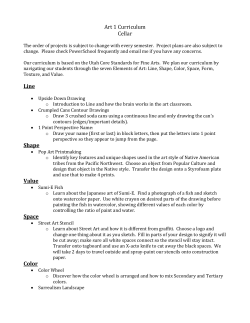 Art 1 Curriculum