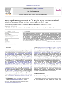 Lactose uptake rate measurements by 14C-labelled lactose