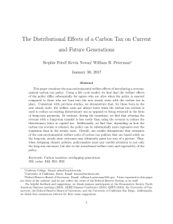 The Distributional Effects of a Carbon Tax on Current