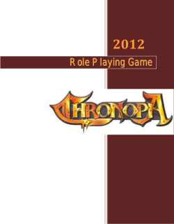 Role Playing Game - Kirkpatrick Martial Arts
