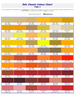 RAL Colour Chart - e