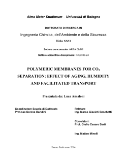 polymeric membranes for co2 separation: effect of