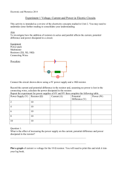 Experiments for Electronics and Photonics