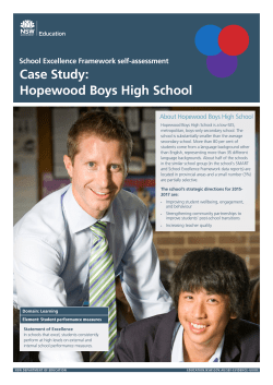 Hopewood Boys case study - NSW Department of Education