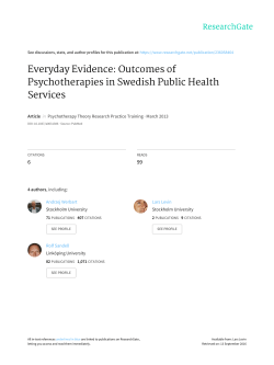 Everyday evidence outcomes of psychotherapies